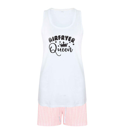 Airfryer queensize XL women's pyjama shorts set in pink 