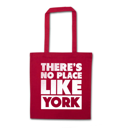 There's no place like york red tote bag