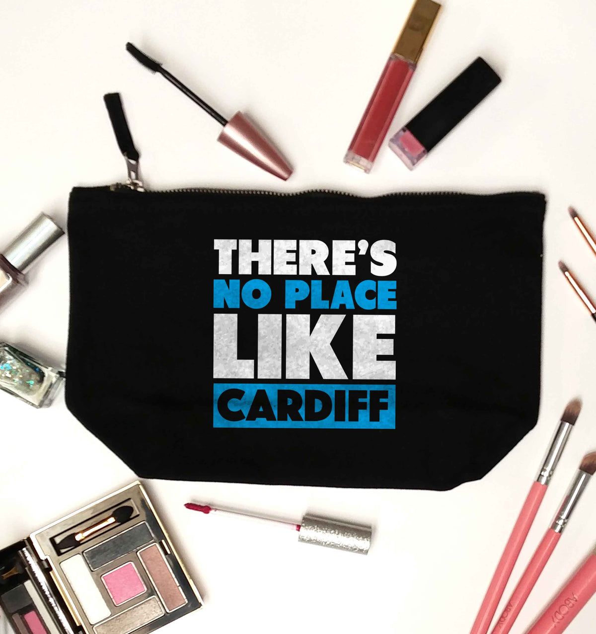 There's no place like Cardiff black makeup bag