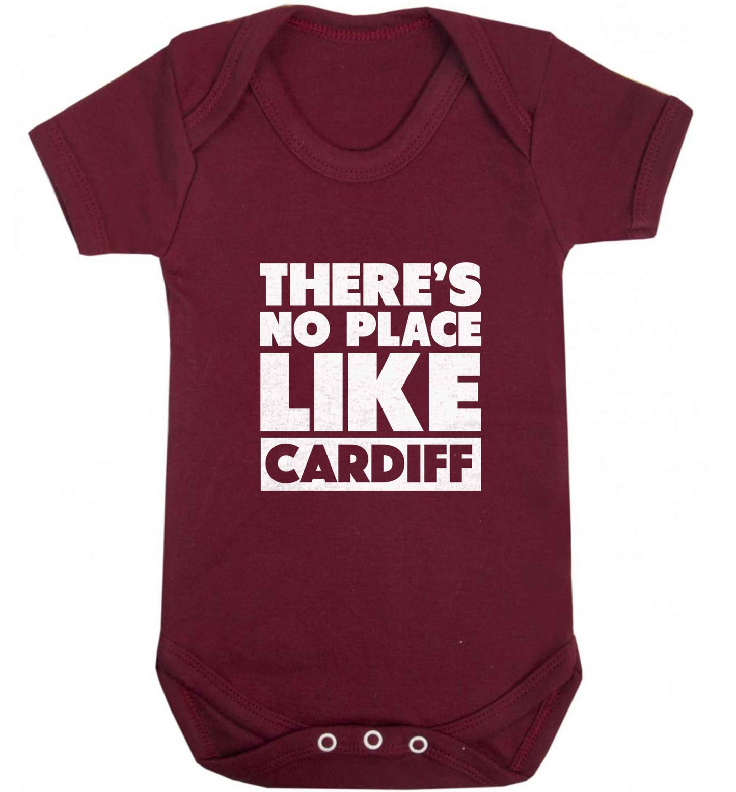 There's no place like Cardiff baby vest maroon 18-24 months
