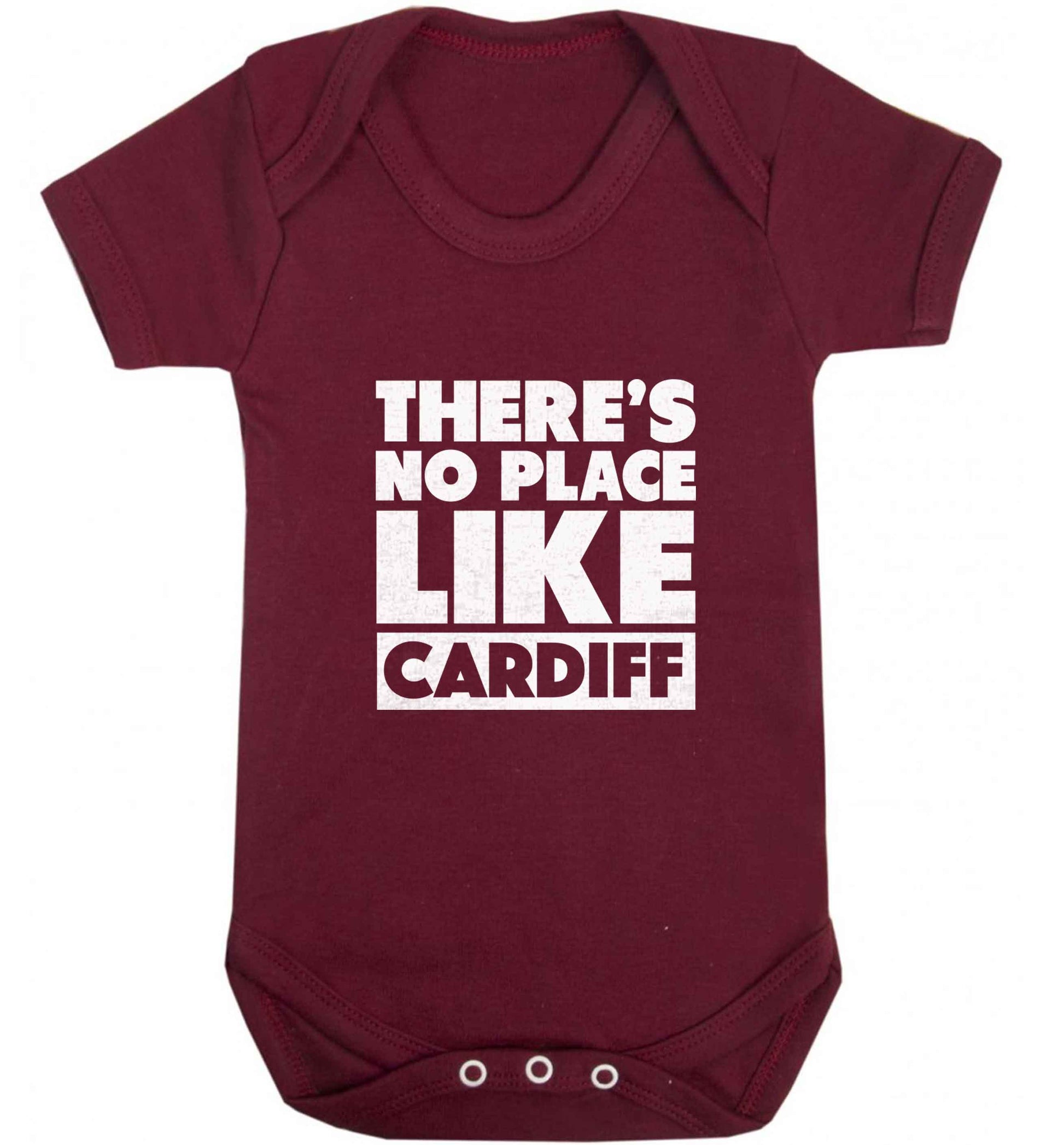 There's no place like Cardiff baby vest maroon 18-24 months