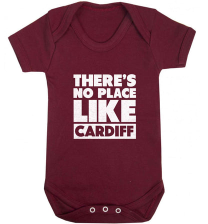 There's no place like Cardiff baby vest maroon 18-24 months
