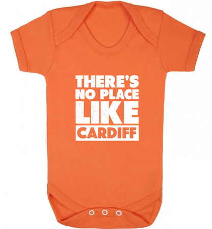 There's no place like Cardiff baby vest orange 18-24 months