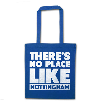 There's no place like Nottingham blue tote bag