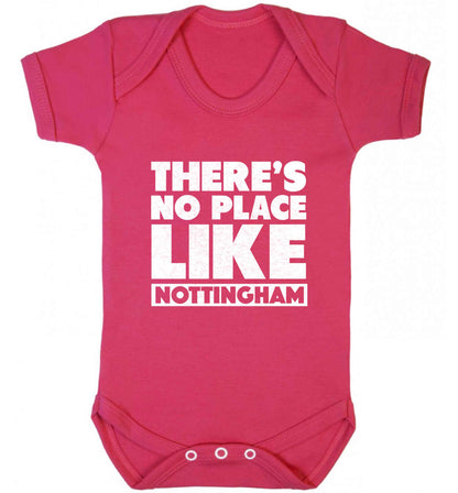 There's no place like Nottingham baby vest dark pink 18-24 months