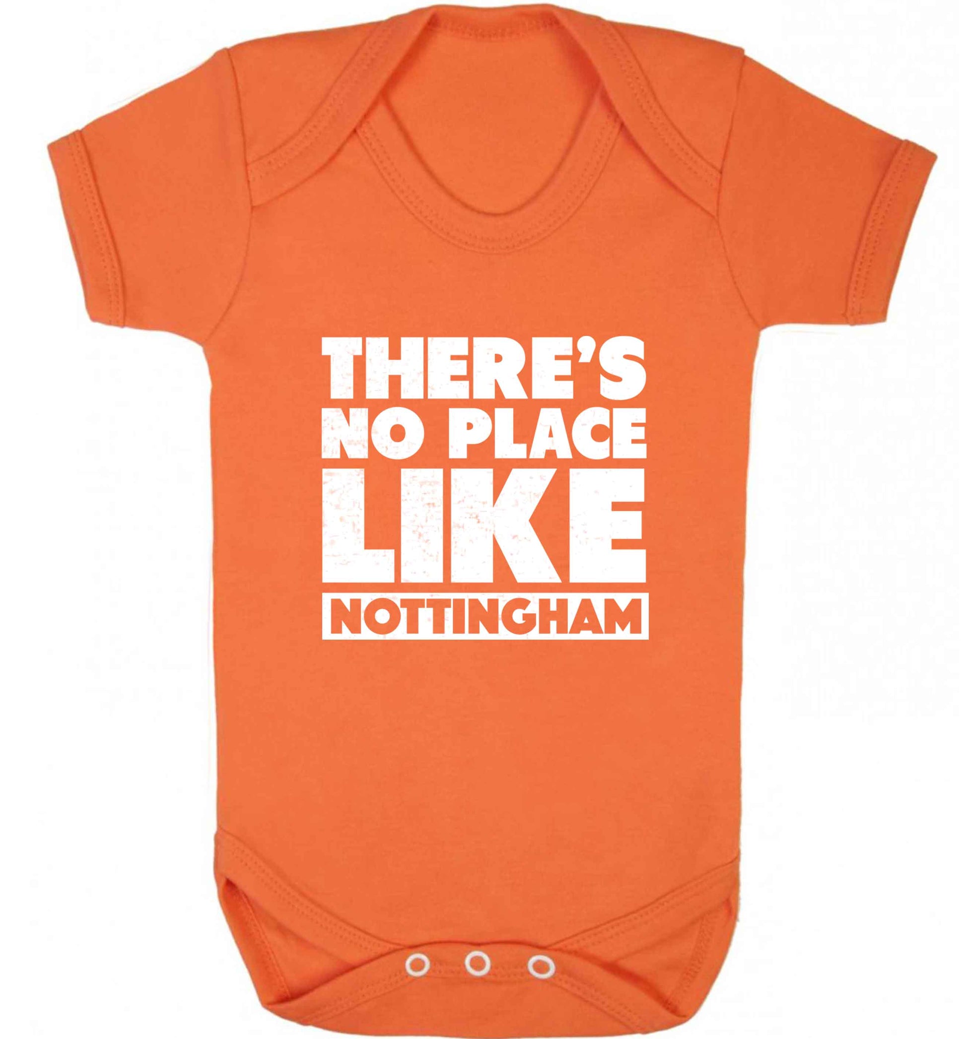 There's no place like Nottingham baby vest orange 18-24 months