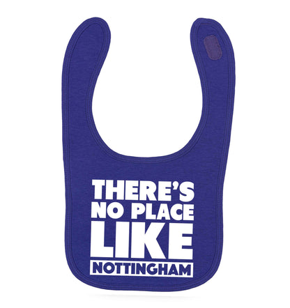 There's no place like Nottingham purple baby bib