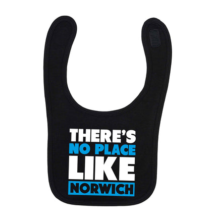 There's no place like Norwich black baby bib