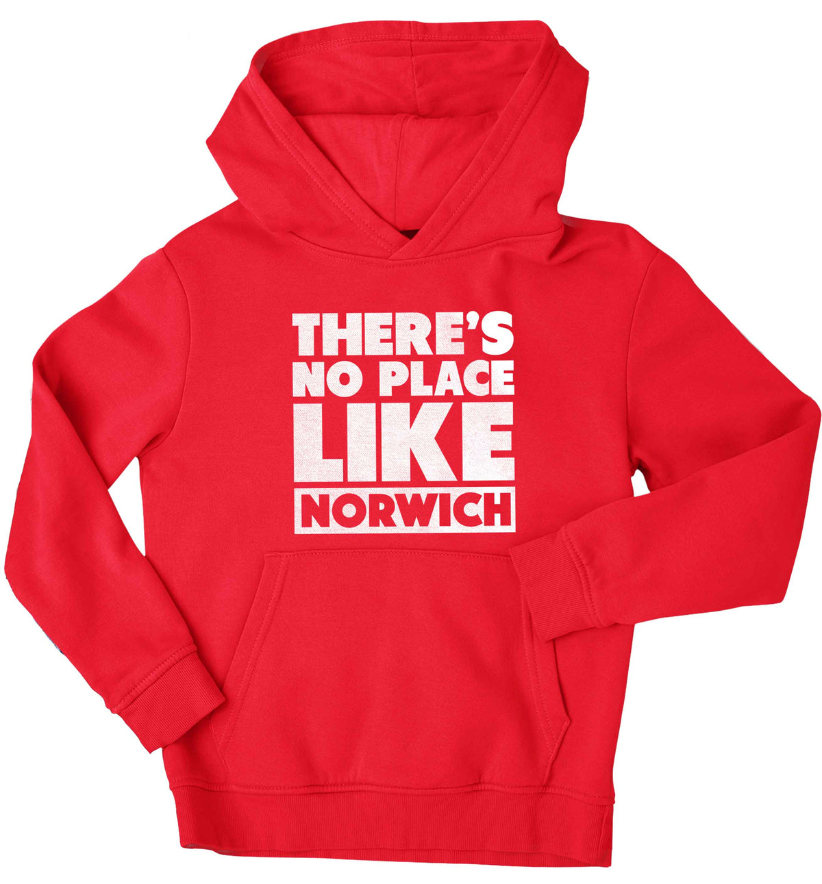 There's no place like Norwich children's red hoodie 12-13 Years
