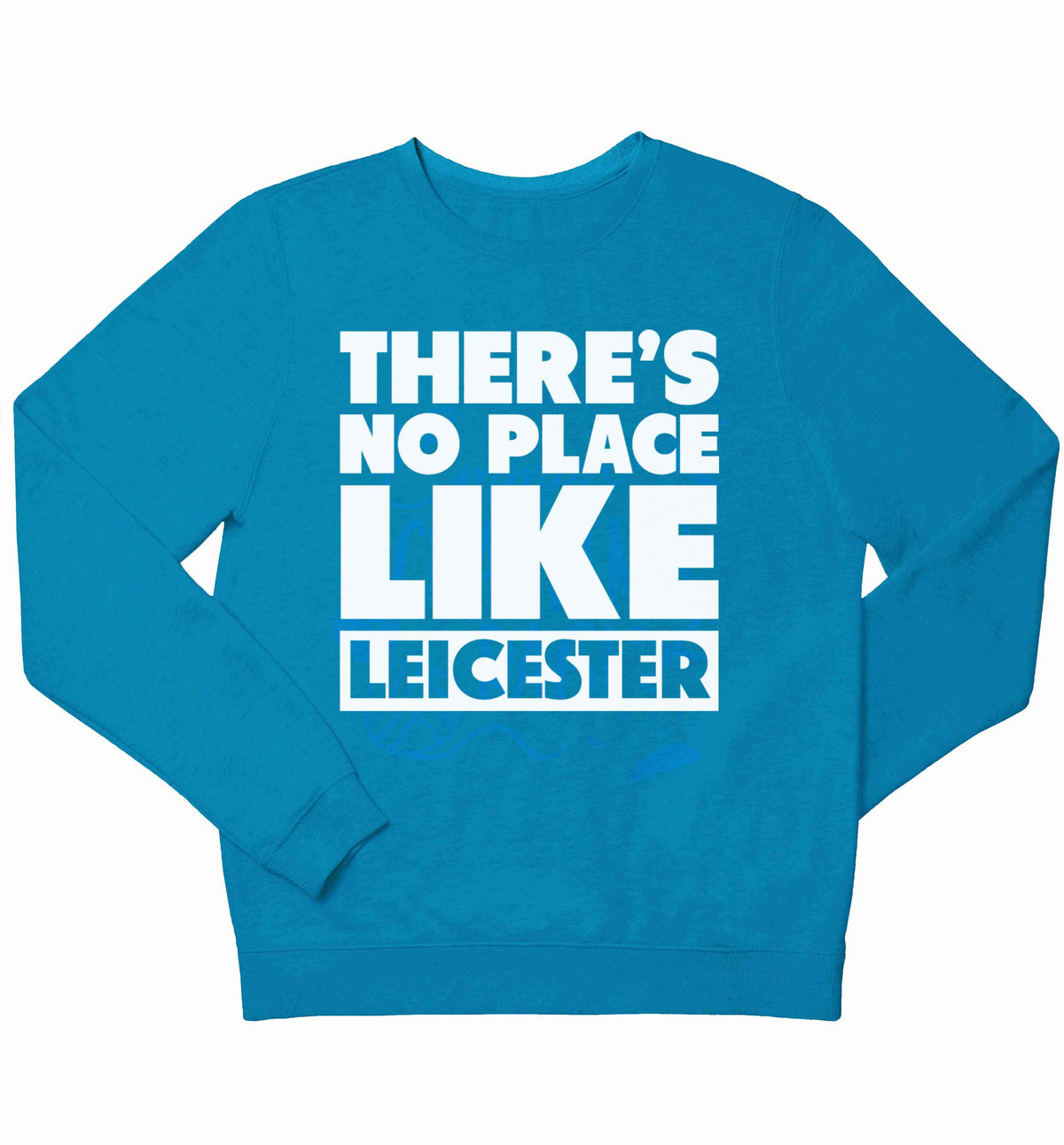 There's no place like Leicester children's blue sweater 12-13 Years