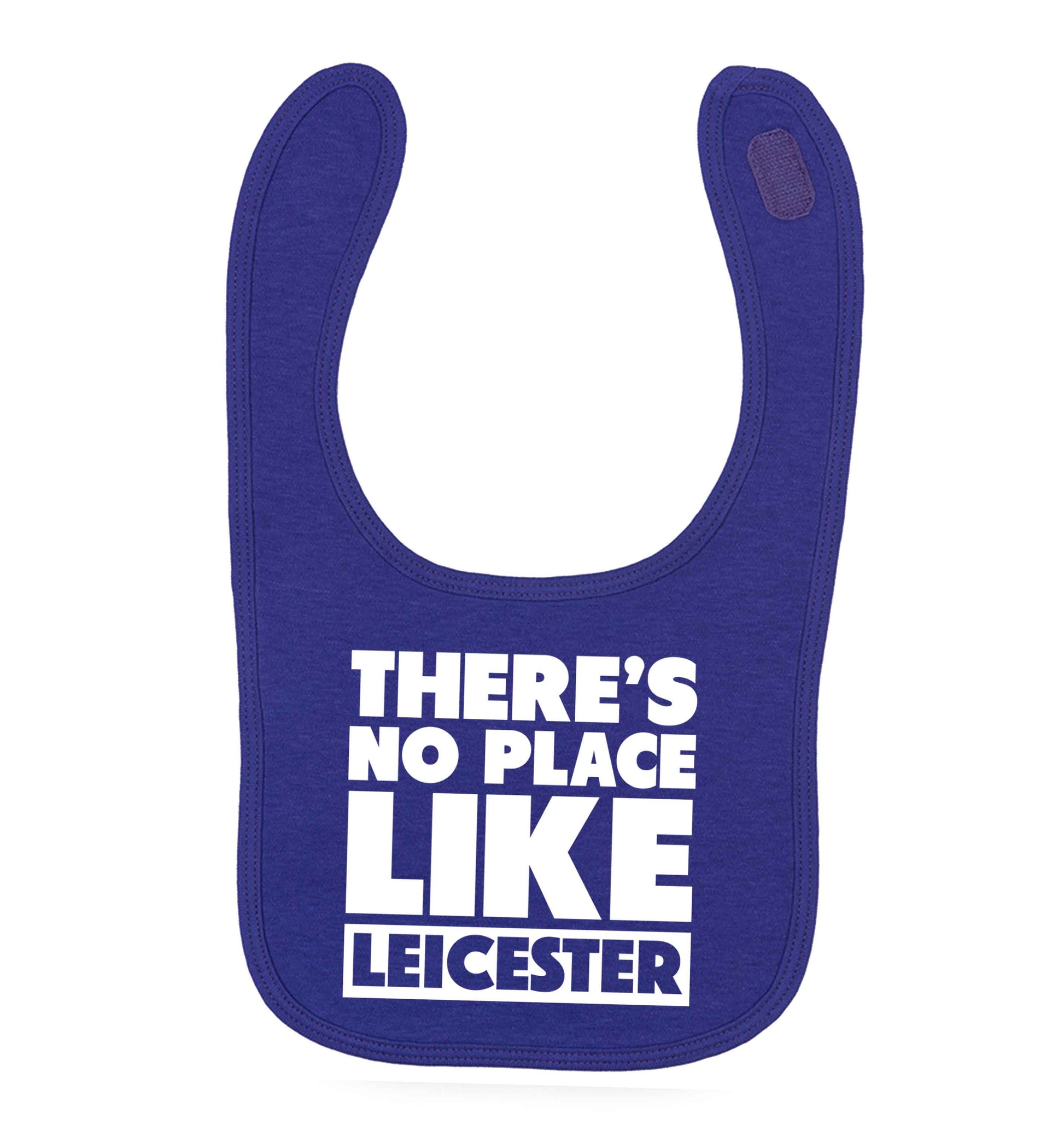 There's no place like Leicester purple baby bib