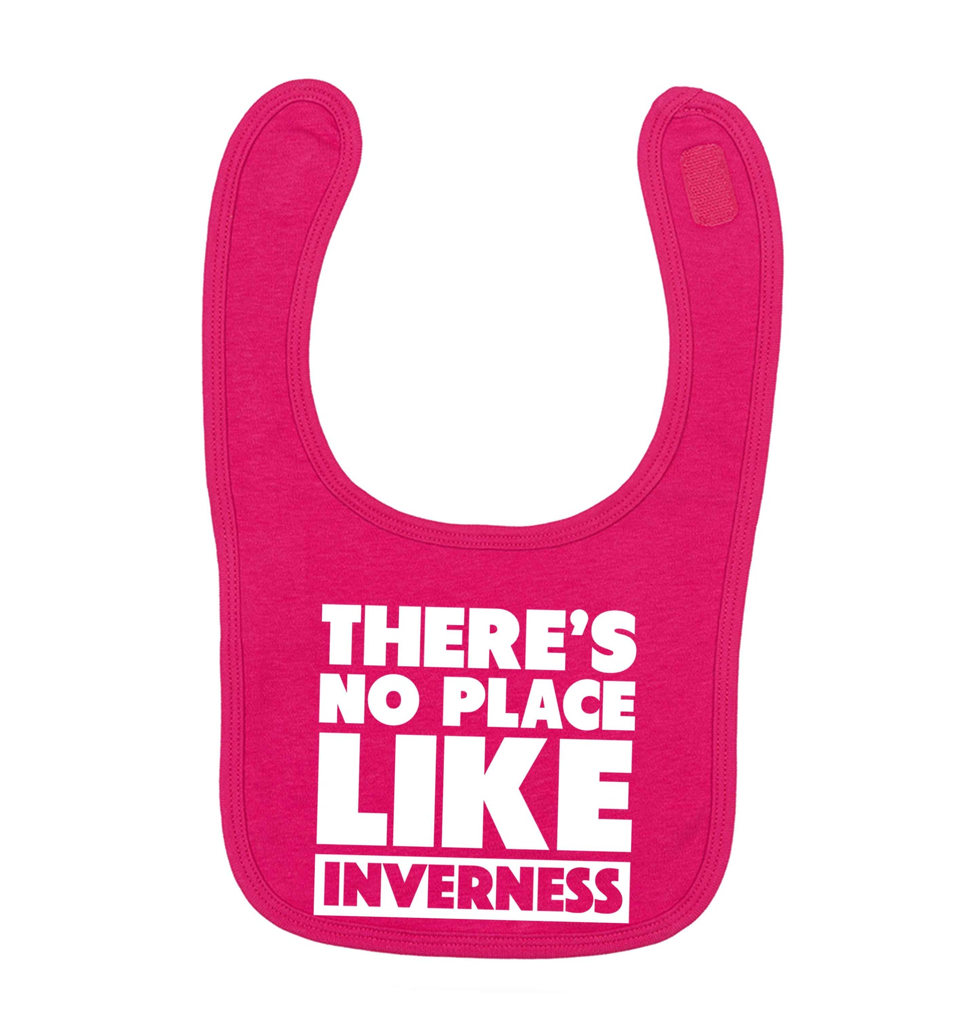 There's no place like Inverness dark pink baby bib