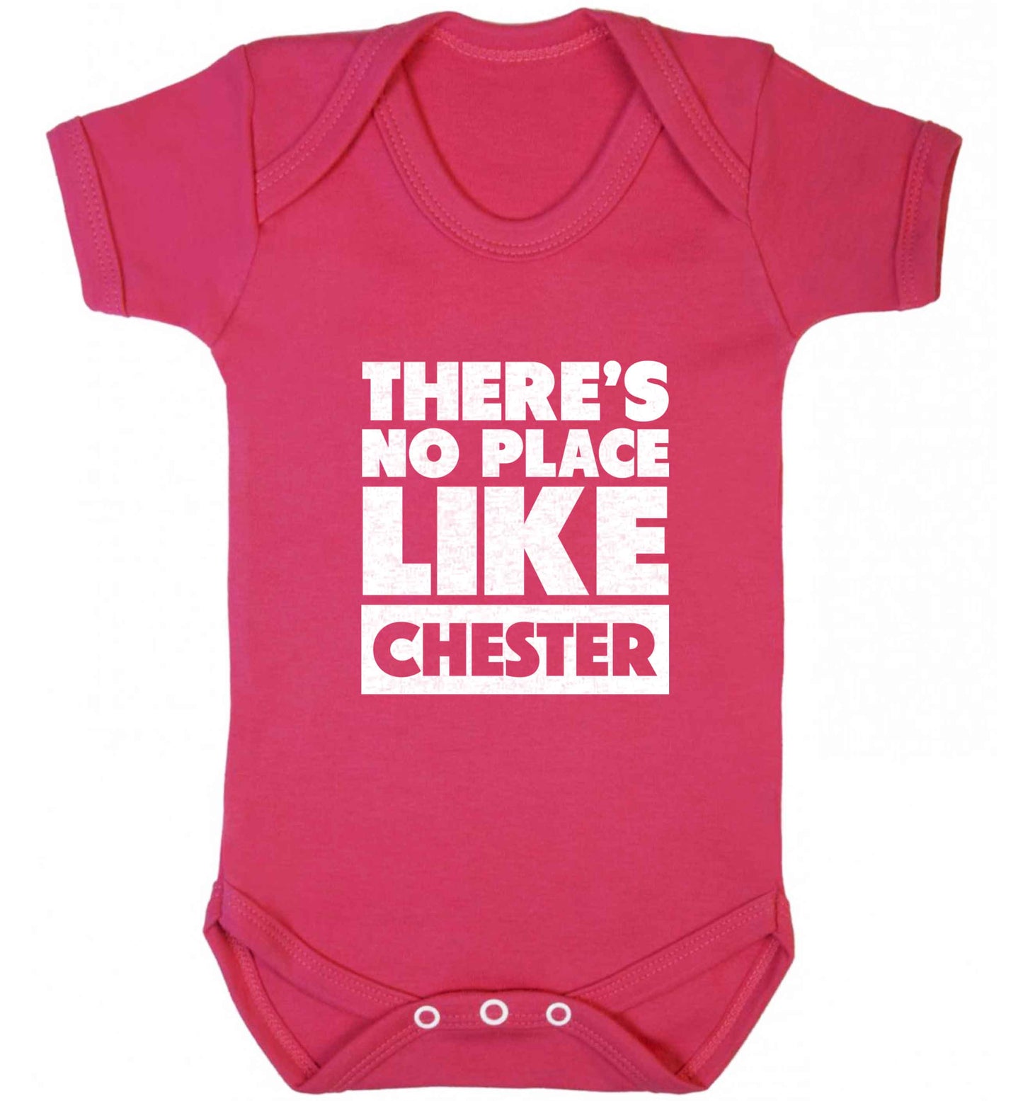 There's no place like Chester baby vest dark pink 18-24 months
