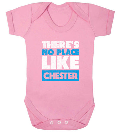 There's no place like Chester baby vest pale pink 18-24 months