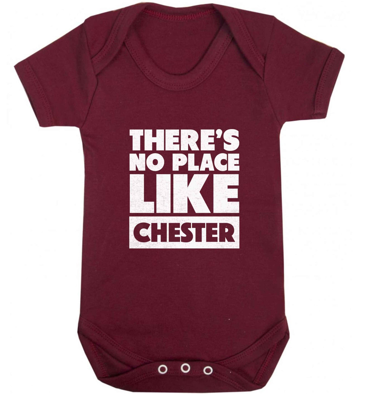 There's no place like Chester baby vest maroon 18-24 months