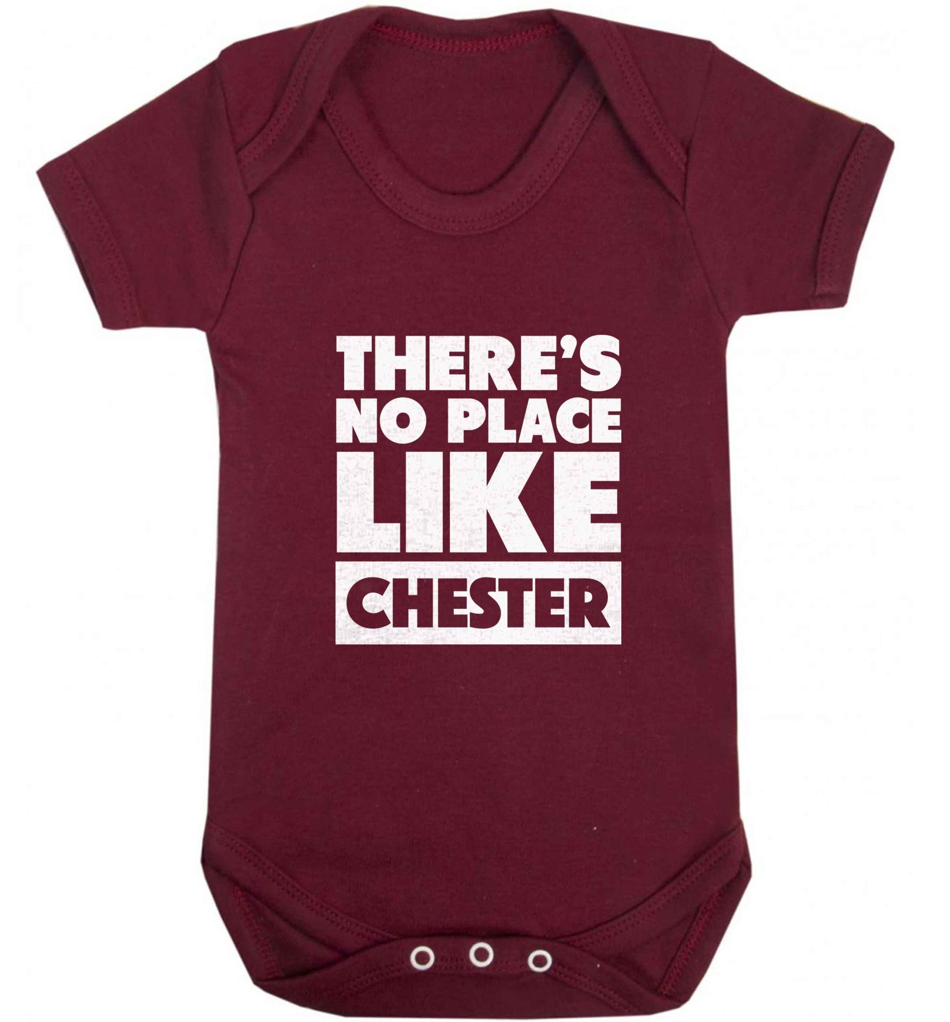 There's no place like Chester baby vest maroon 18-24 months