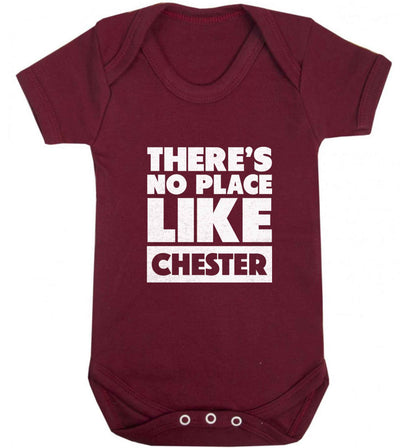 There's no place like Chester baby vest maroon 18-24 months