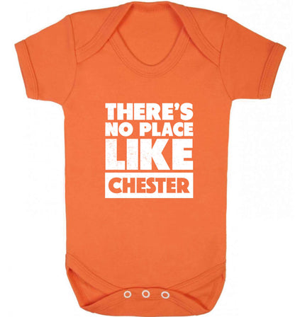 There's no place like Chester baby vest orange 18-24 months