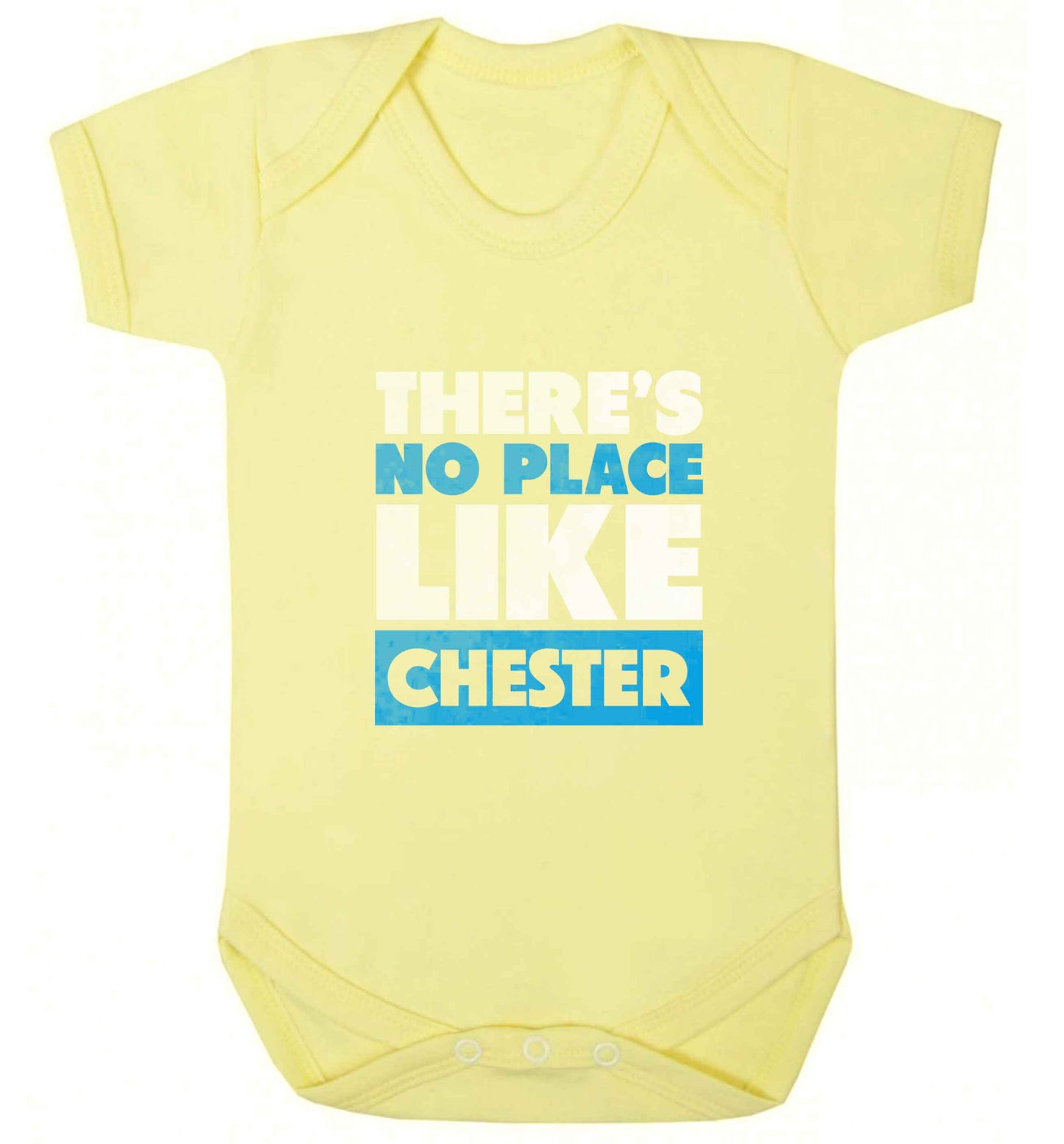 There's no place like Chester baby vest pale yellow 18-24 months