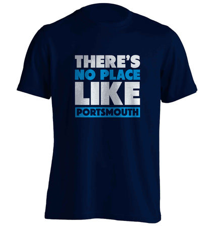 There's no place like Porstmouth adults unisex navy Tshirt 2XL