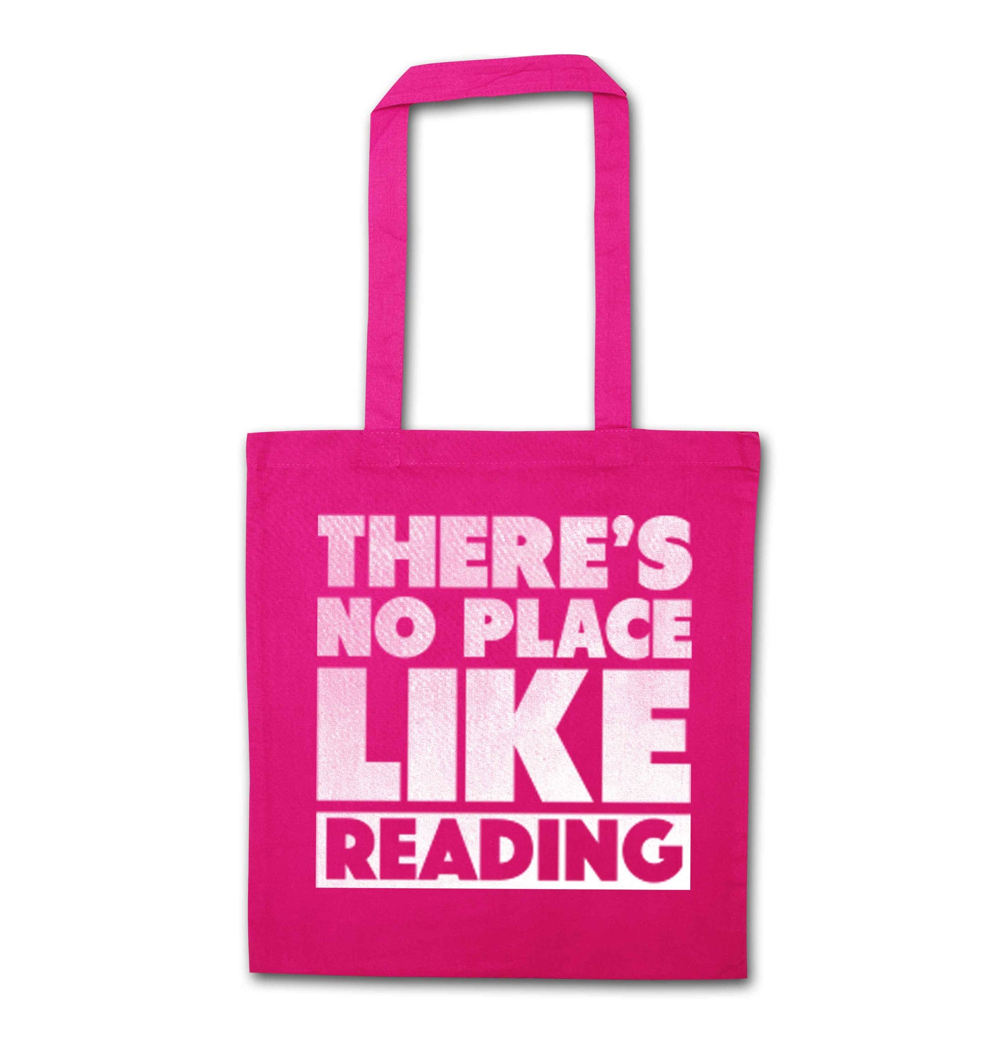 There's no place like Readingpink tote bag