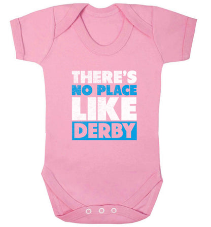 There's no place like Derby baby vest pale pink 18-24 months