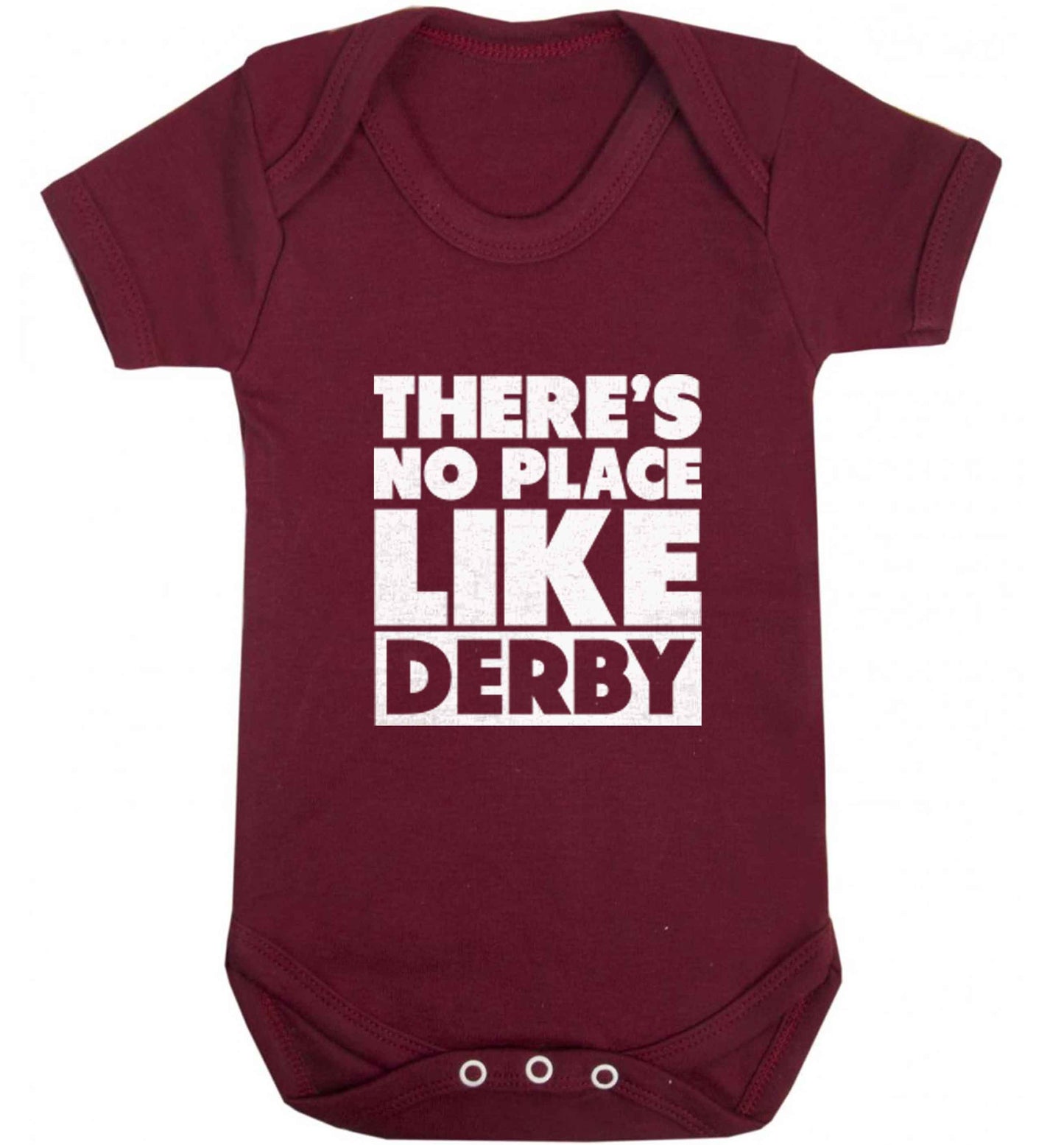 There's no place like Derby baby vest maroon 18-24 months