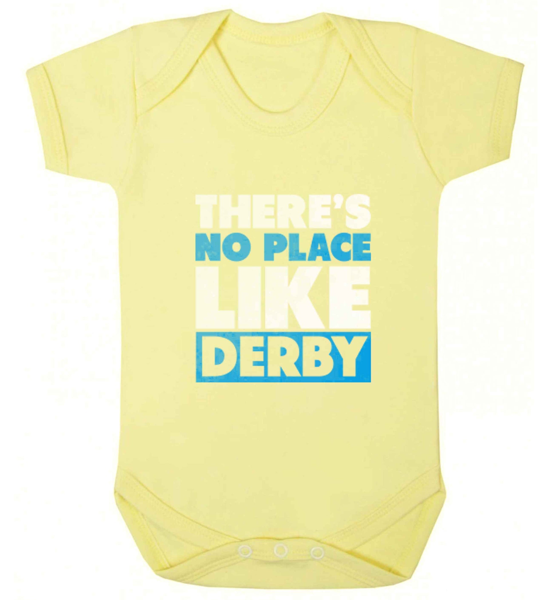 There's no place like Derby baby vest pale yellow 18-24 months