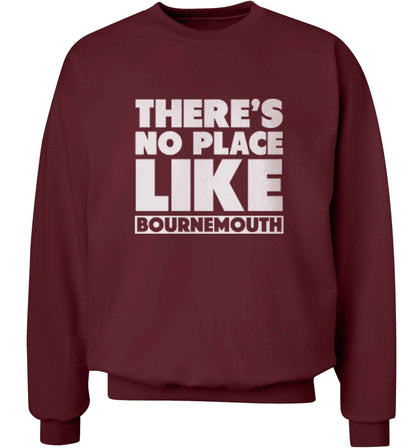 There's no place like Bournemouth adult's unisex maroon sweater 2XL