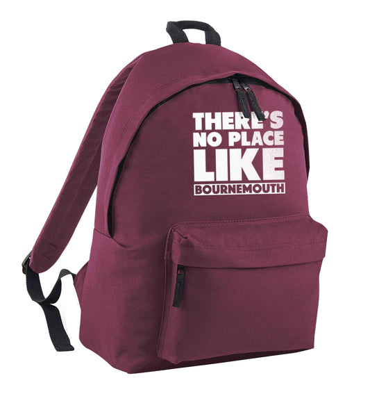 There's no place like Bournemouth maroon children's backpack