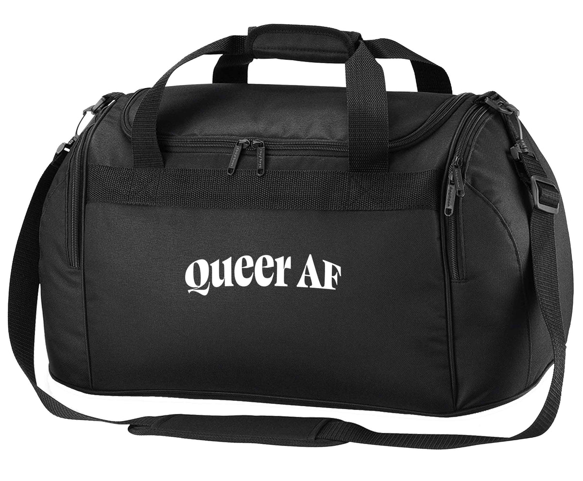 Queer AF black holdall / duffel bag