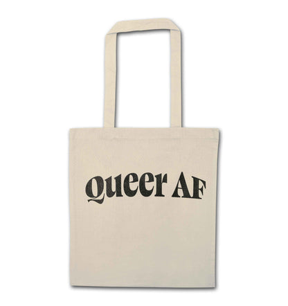 Queer AF natural tote bag