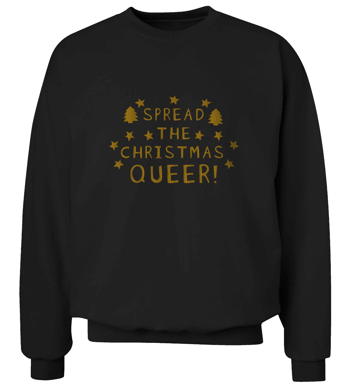 Spread the Christmas queer adult's unisex black sweater 2XL