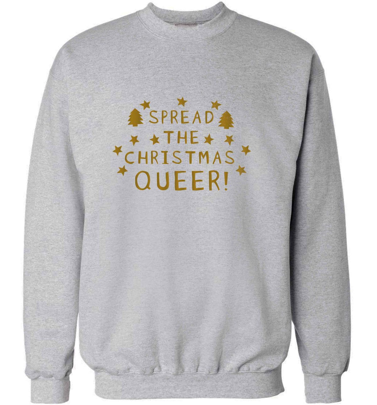 Spread the Christmas queer adult's unisex grey sweater 2XL