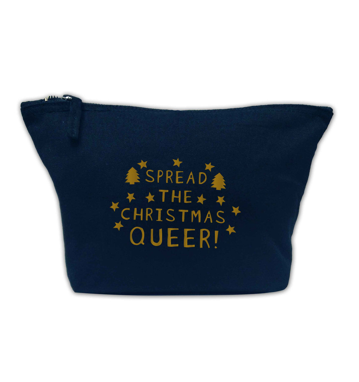 Spread the Christmas queer navy makeup bag