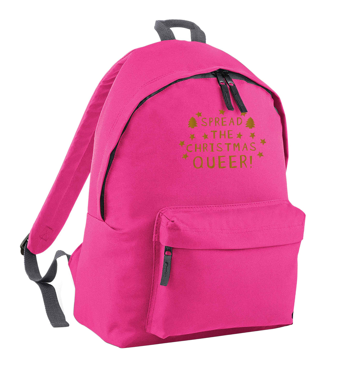 Spread the Christmas queer pink adults backpack
