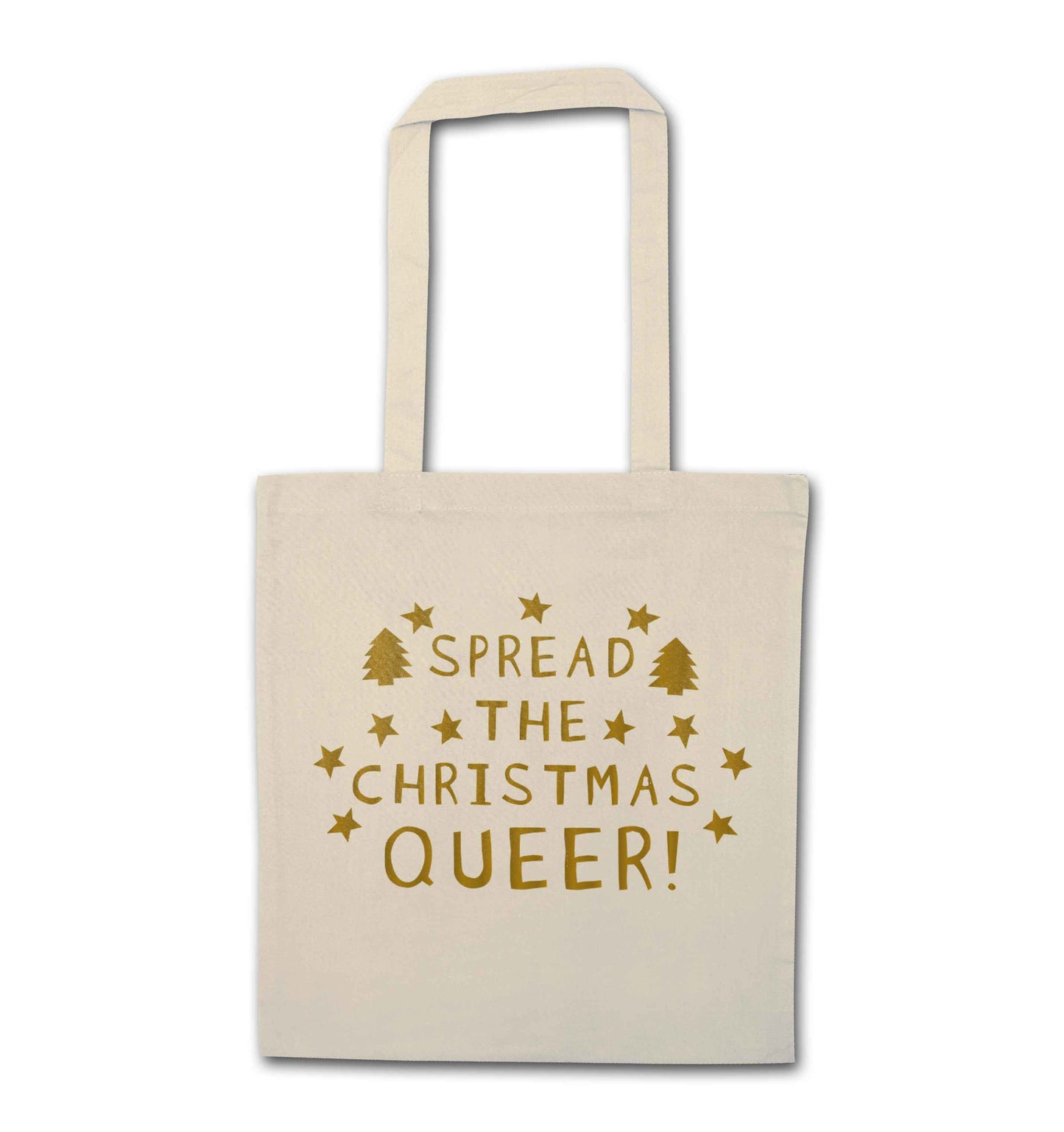 Spread the Christmas queer natural tote bag
