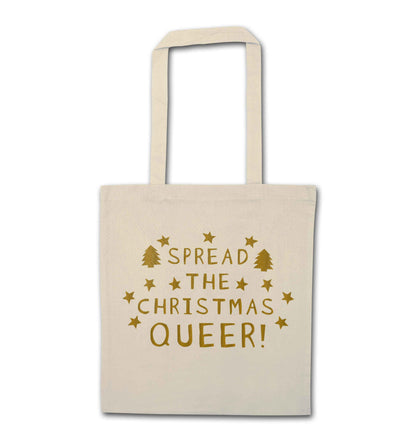 Spread the Christmas queer natural tote bag