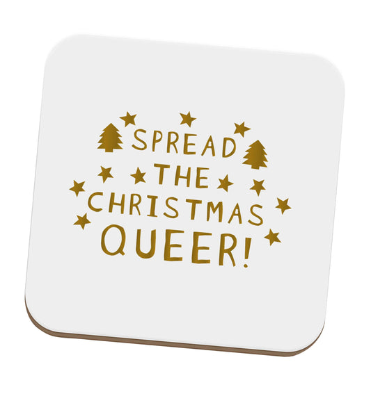 Spread the Christmas queer set of four coasters
