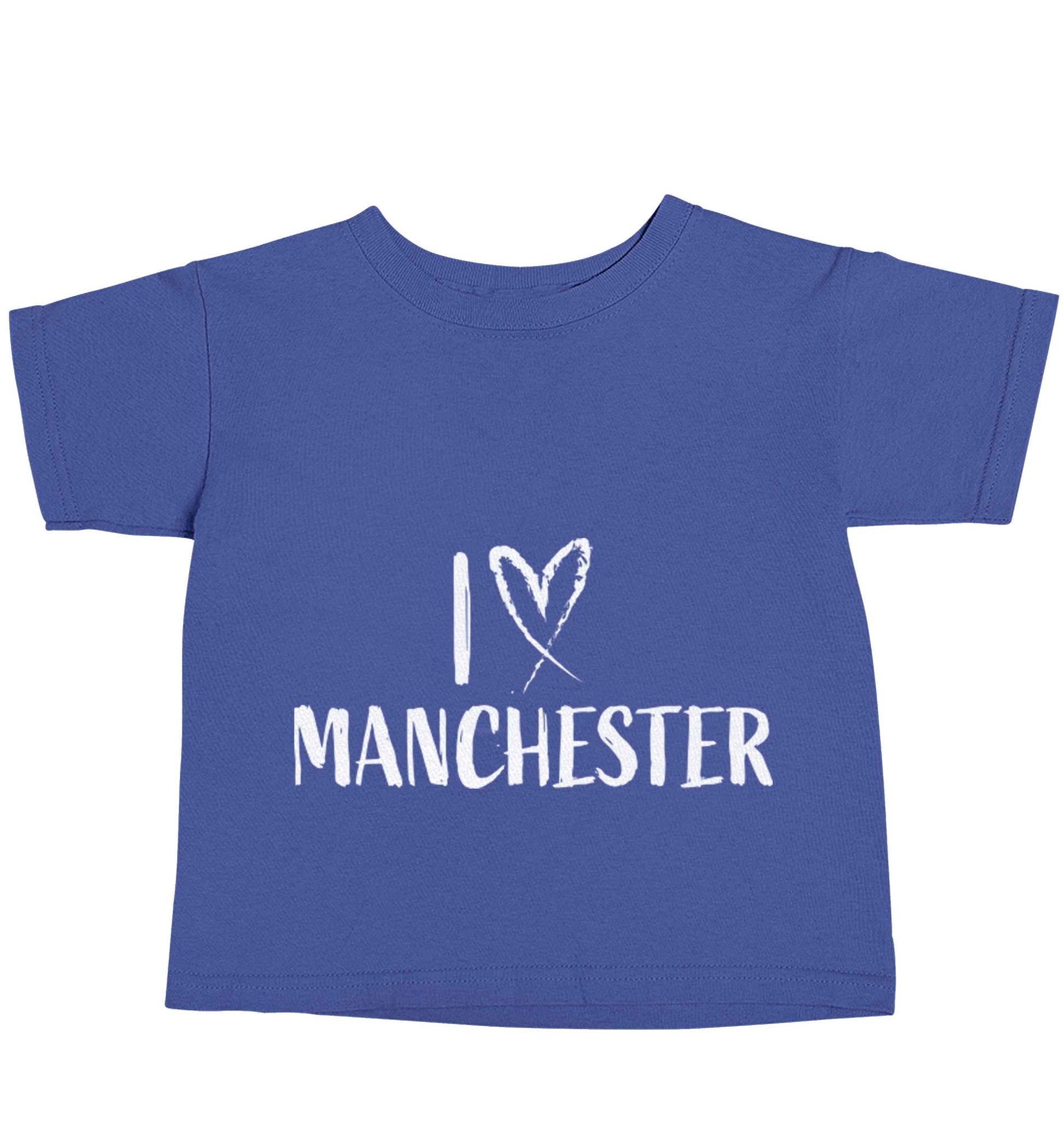 I love Manchester blue baby toddler Tshirt 2 Years