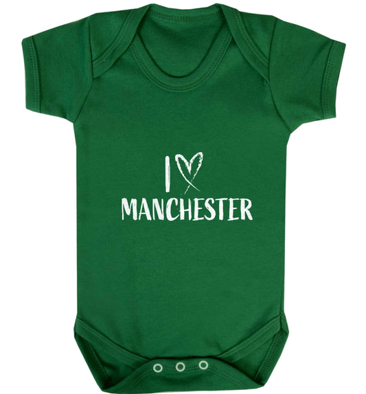 I love Manchester baby vest green 18-24 months