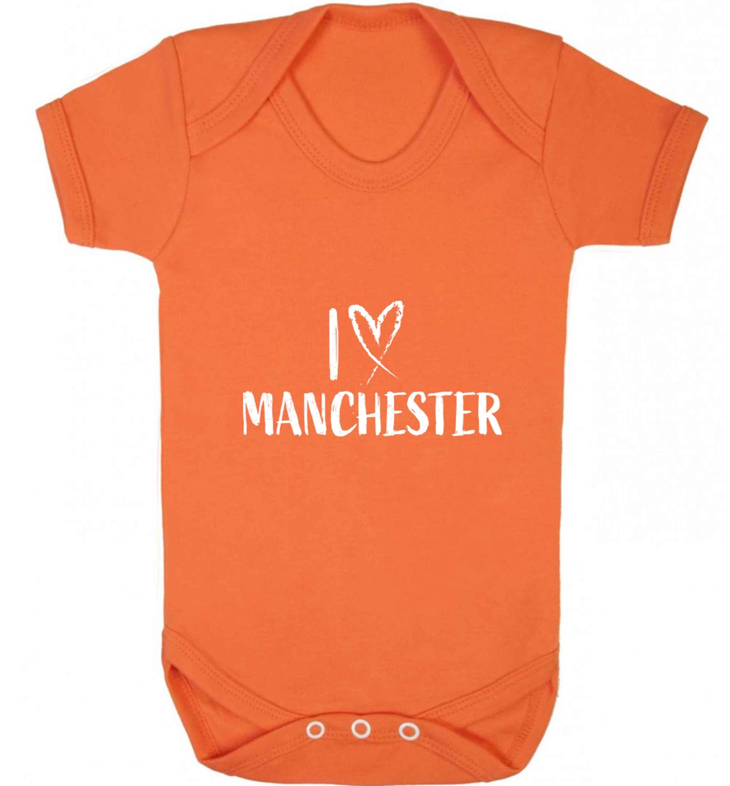I love Manchester baby vest orange 18-24 months