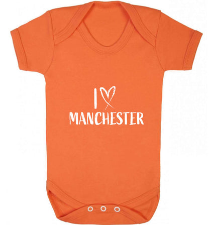 I love Manchester baby vest orange 18-24 months
