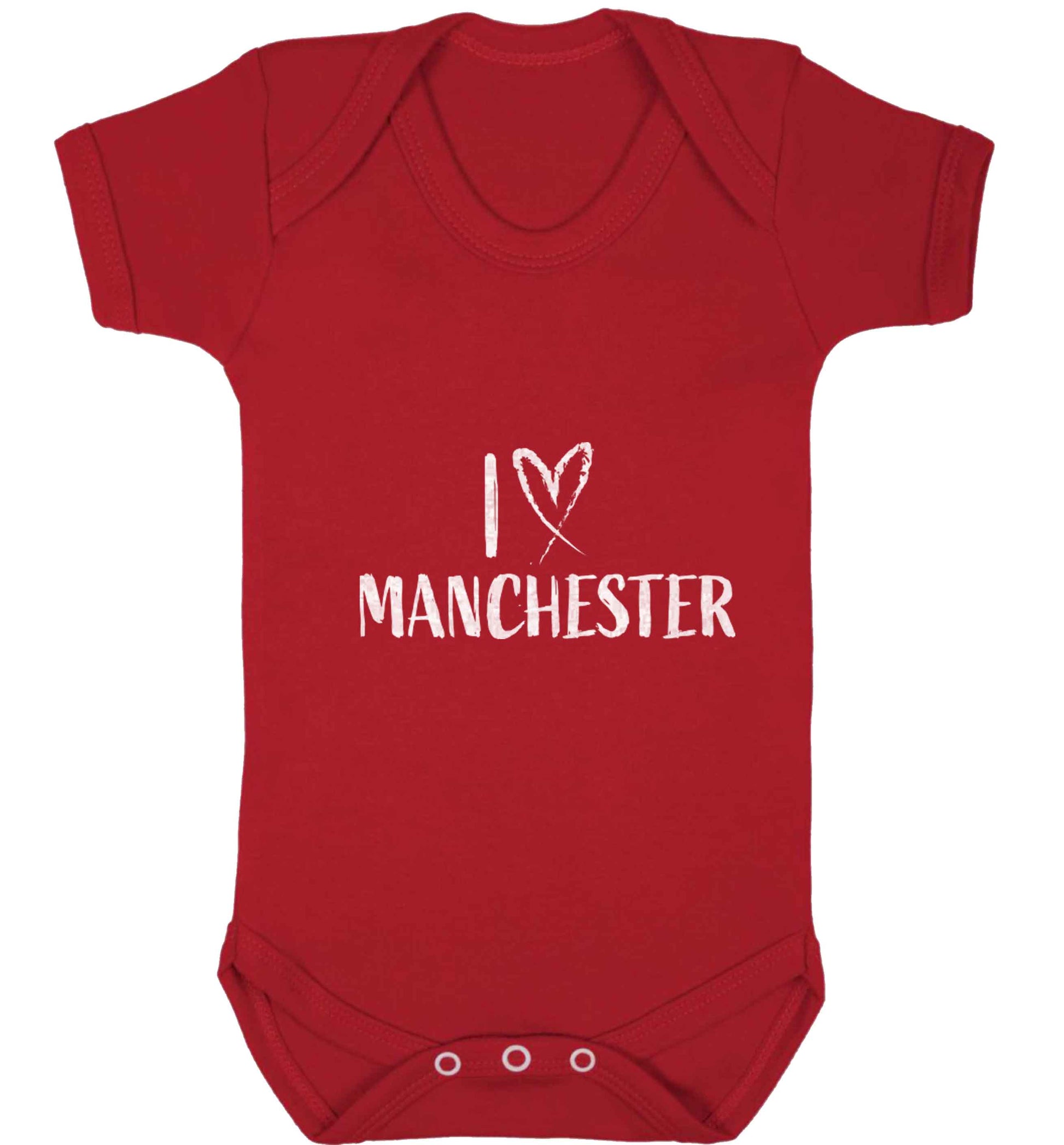 I love Manchester baby vest red 18-24 months
