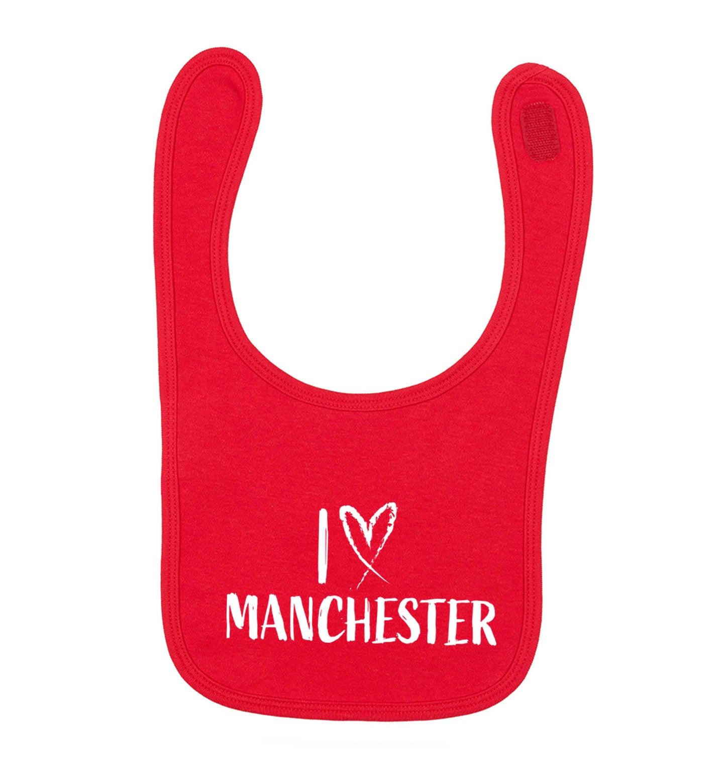 I love Manchester red baby bib