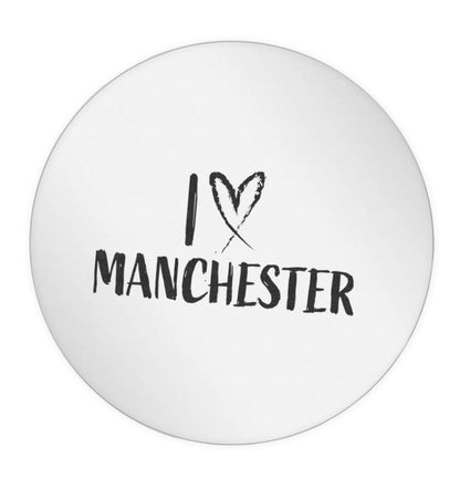 I love Manchester 24 @ 45mm matt circle stickers