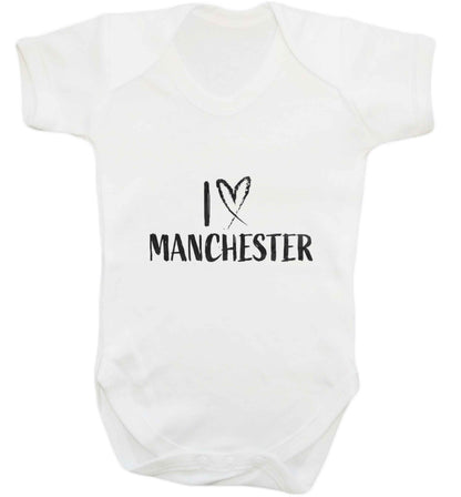 I love Manchester baby vest white 18-24 months