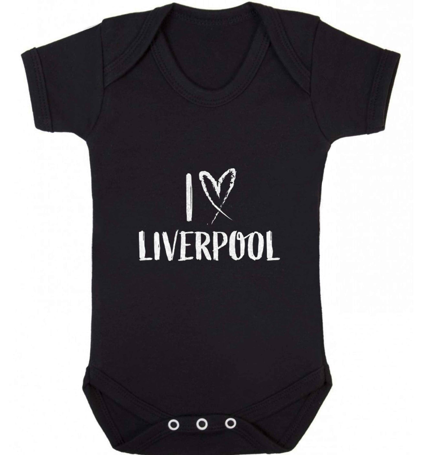 I love Liverpool baby vest black 18-24 months