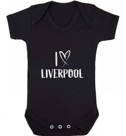 I love Liverpool baby vest black 18-24 months