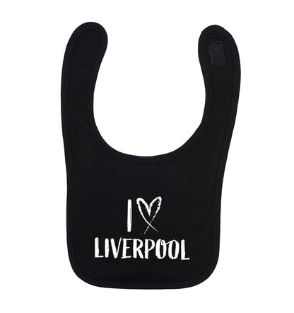 I love Liverpool black baby bib